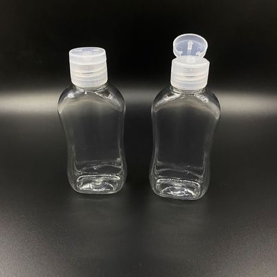 Bouteille portative d'aseptisant de main du couvercle à visser 75ml jetable plat