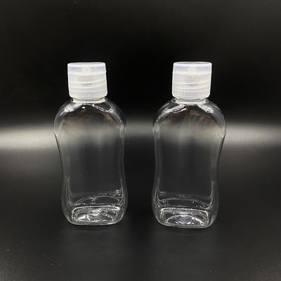 Bouteille portative d'aseptisant de main du couvercle à visser 75ml jetable plat