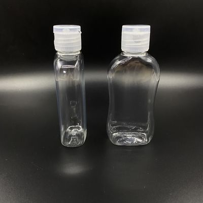 Bouteille portative d'aseptisant de main du couvercle à visser 75ml jetable plat